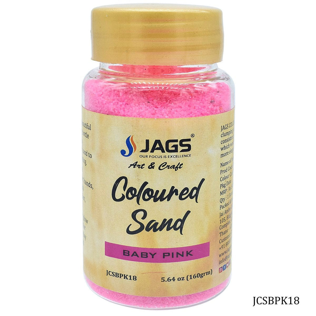 jags-mumbai Sand Shop Jags Coloured Sand 160Gms Baby Pink No 18 Online | JCSBPK18