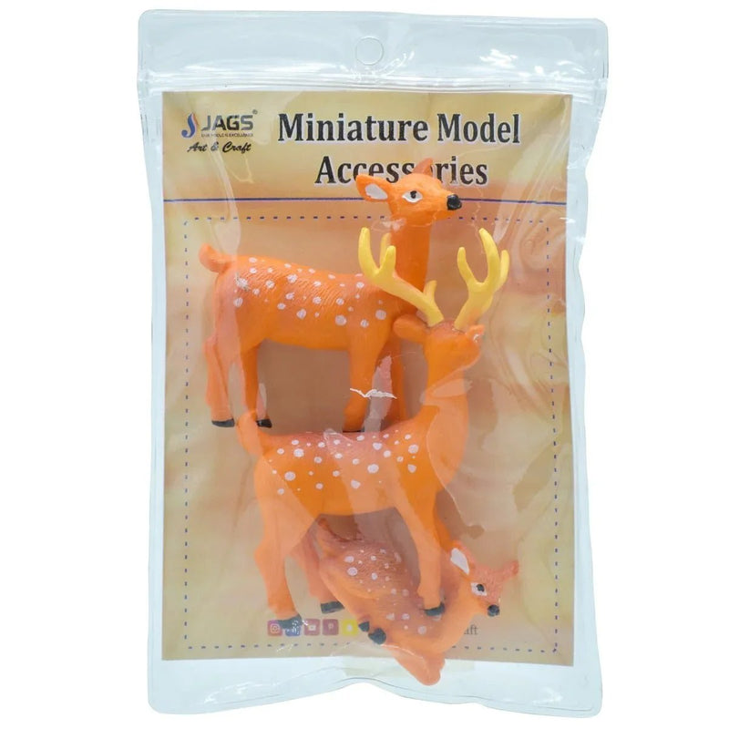 jags-mumbai Miniature Shop Model Accessories Deer 3Pcs (C0445-1/2/3) DEER-3P Online - Best Price
