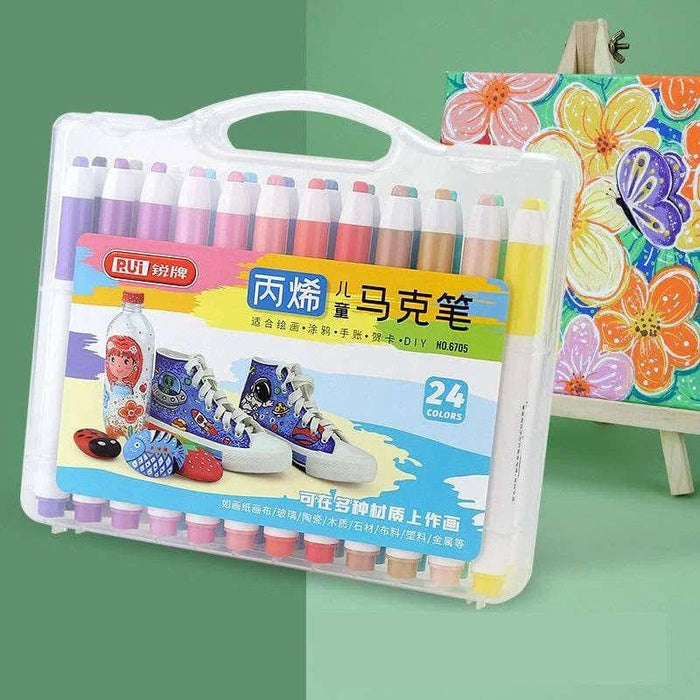 All surface acrylic Paint marker Shades Box | Works on all surface | Long Lasting Pack of 1