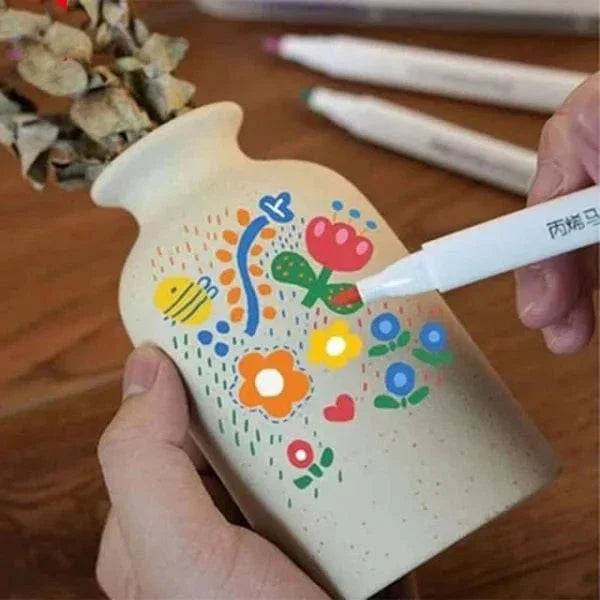 All surface acrylic Paint marker | 24 Shades Box | Works on all surface | Long Lasting