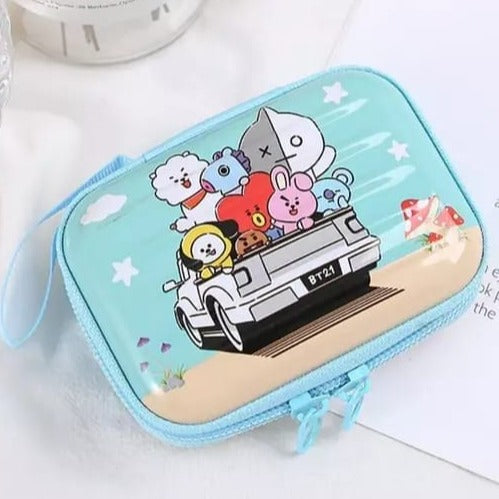 SHREE keychain Gift Boxes & Paper Bags ALL CHARACTER POUCH -02 BTS Printed Multipurpose Metal Tin Pouch