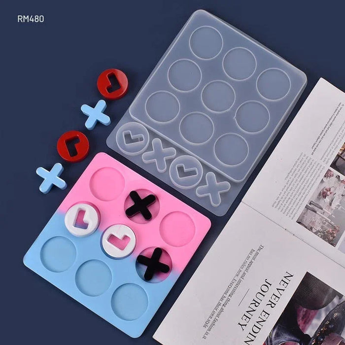 Tic-Tac-Toe Silicone Mould for Resin & Crafts