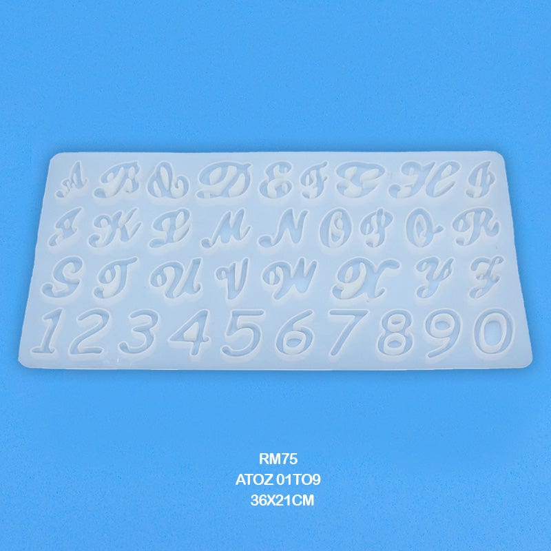 MG Traders Mould Rm75 Silicone Mold Atoz 01To9 37*19Cm