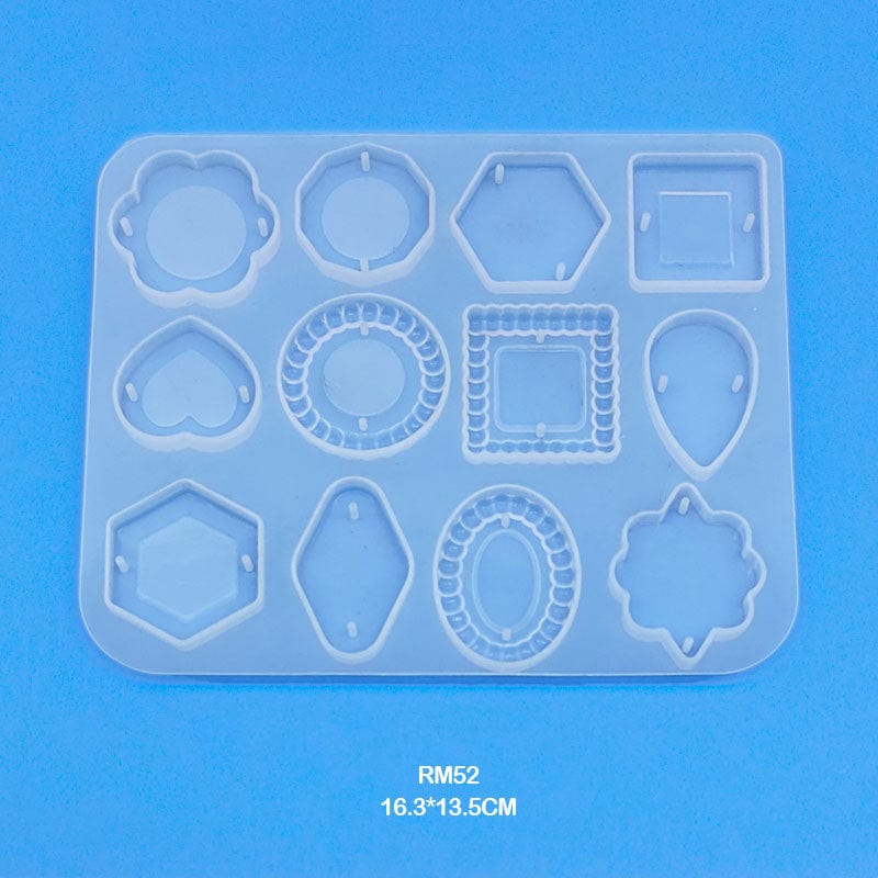 MG Traders Resin Art & Supplies Rm52 Silicone Mold Earing 16.3*13.5Cm