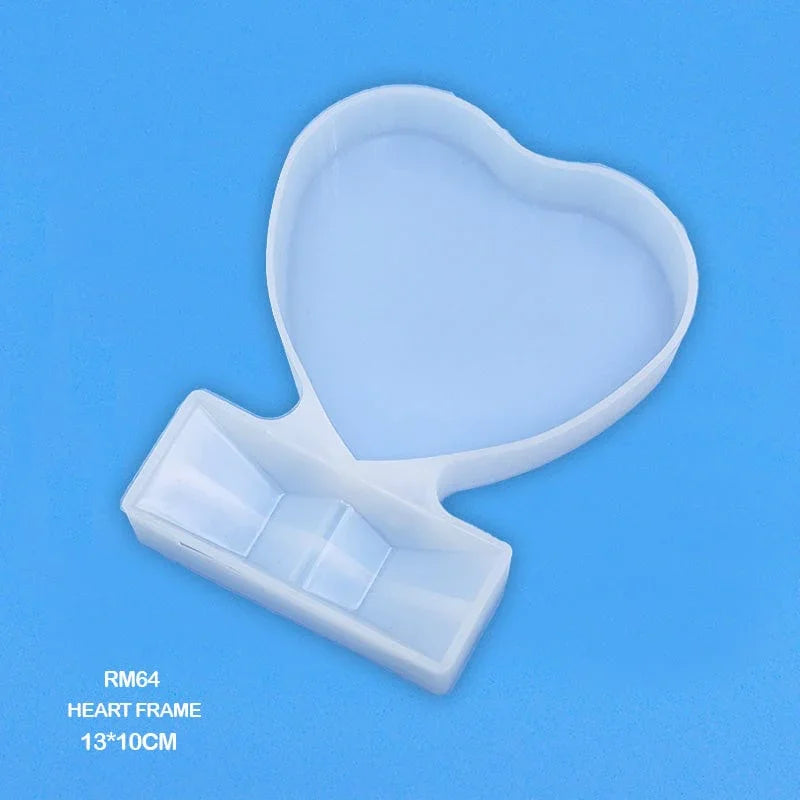 MG Traders Mould Rm64 Silicone Mold Heart Frame 13*10Cm