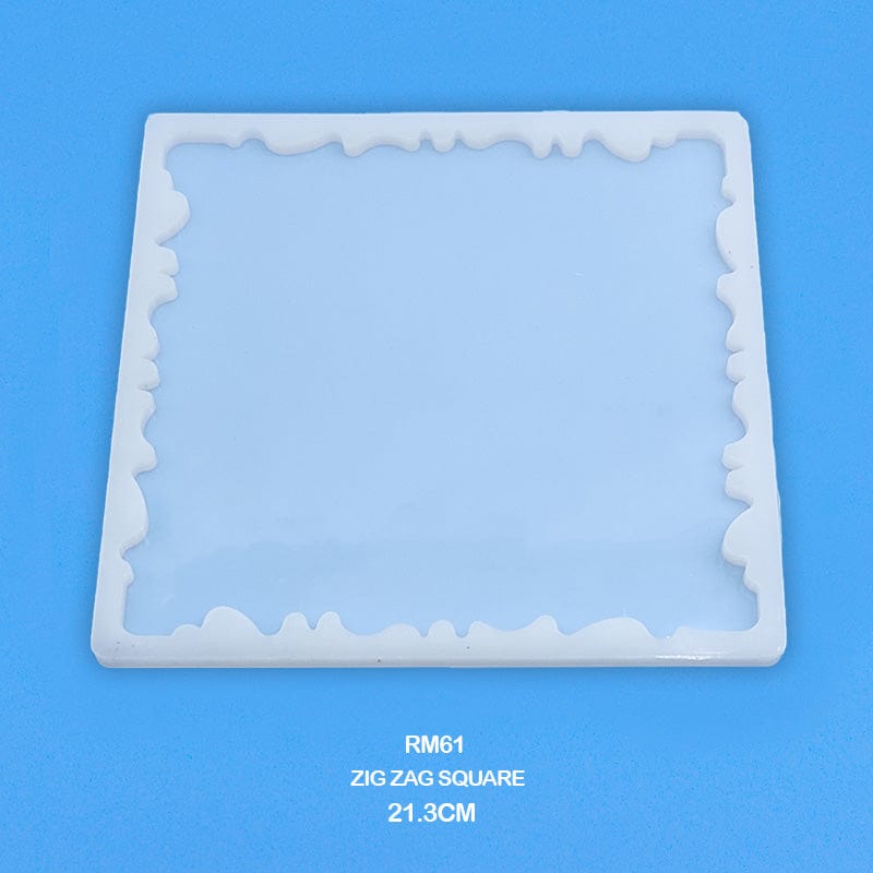 MG Traders Mould Rm61 Silicone Mold Zig Zag Square 21.3Cm