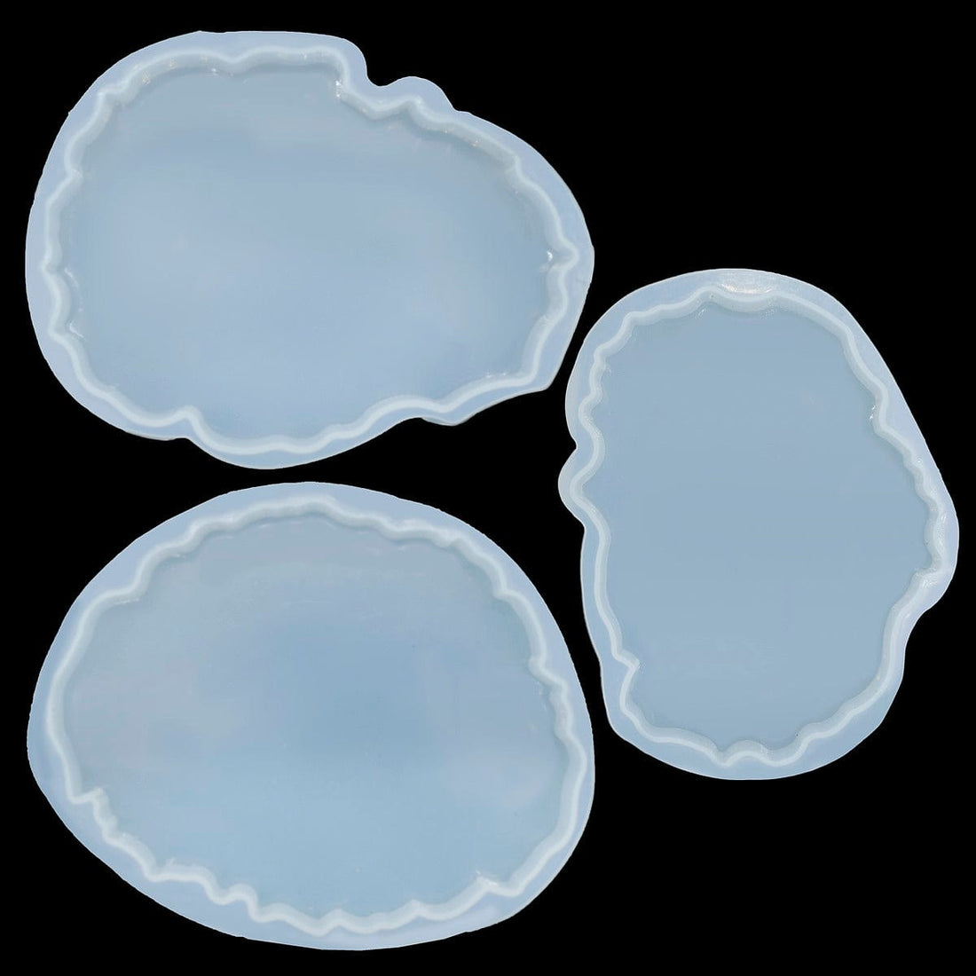 jags-mumbai Mould Silicone Mould Agate Plate Design 3pcs SMDP00