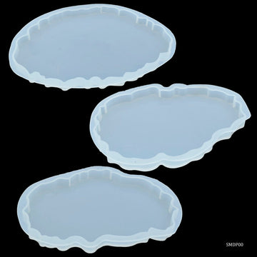 Silicone Mould Agate Plate Design 3pcs SMDP00