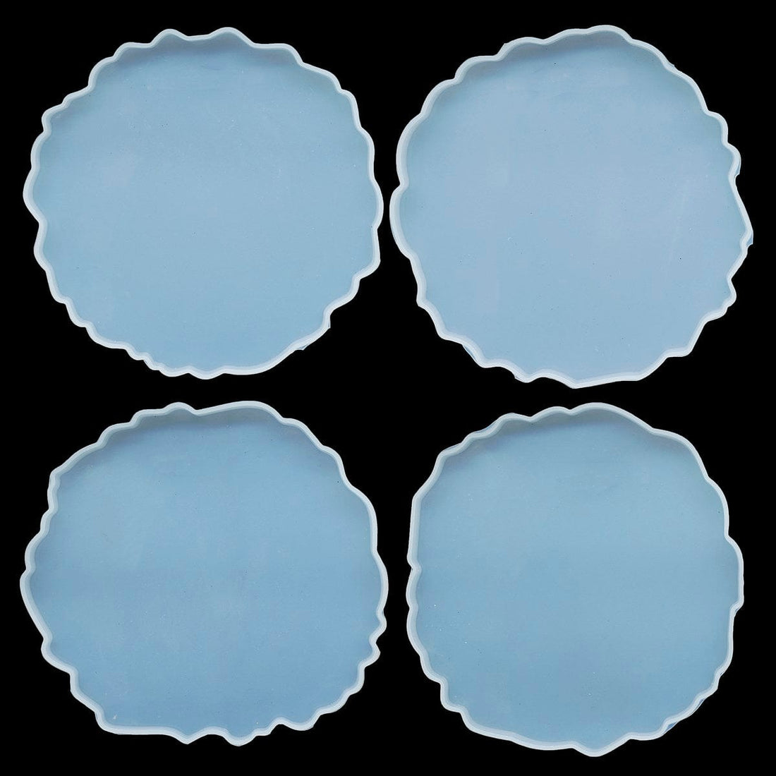 jags-mumbai Mould Silicone Mould Agate Plate Design 4pcs SMAP00