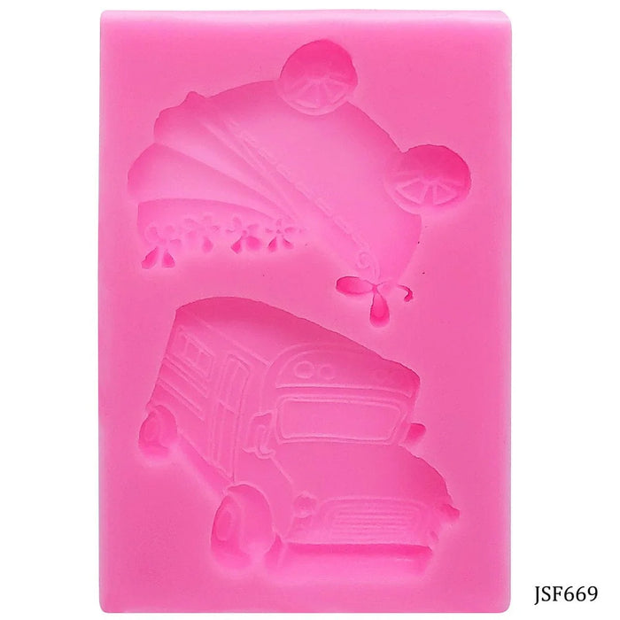 Silicone Mould Baby Carriage Trolley Car JSF653