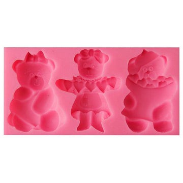 jags-mumbai Mould Silicone Mould Birthday Teddy JSF213, Silicone mould for resin, cakes, soaps and candles