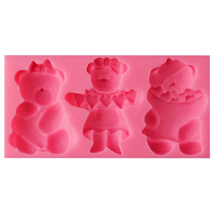 Silicone Mould Birthday Teddy JSF213, Silicone mould for resin, cakes, soaps and candles