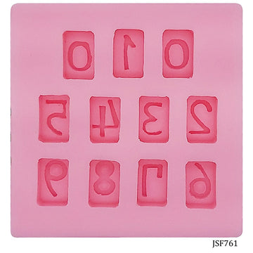 Silicone Mould Block 0 To 9 JSF761, Silicone mould for resin, cakes, soaps and candles