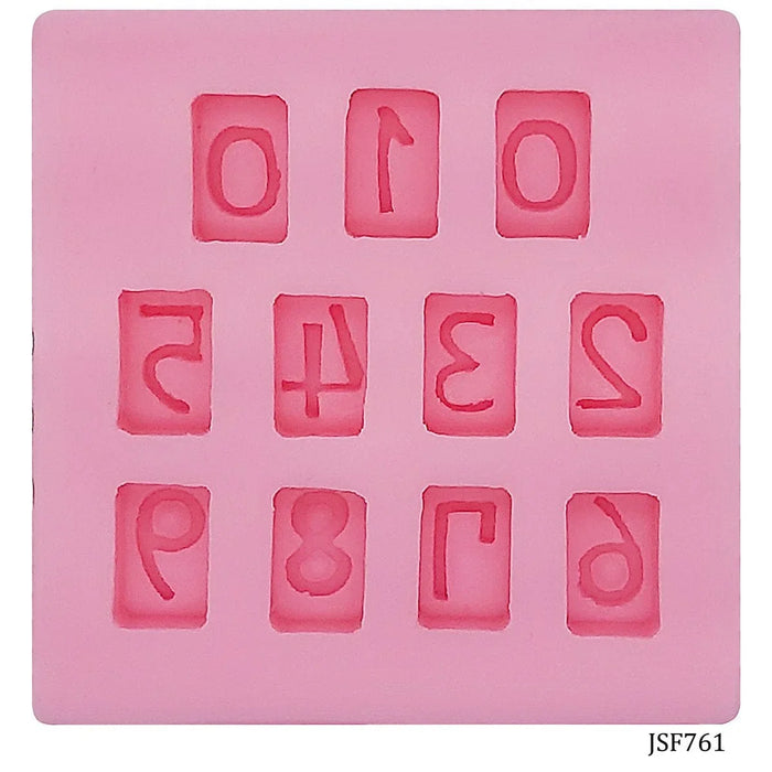 Silicone Mould Block 0 To 9 JSF761, Silicone mould for resin, cakes, soaps and candles