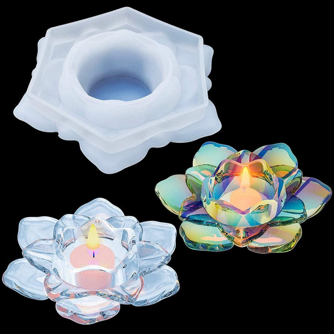 jags-mumbai Mould Silicone Mould Candle Holder Lotus OP SMCH02