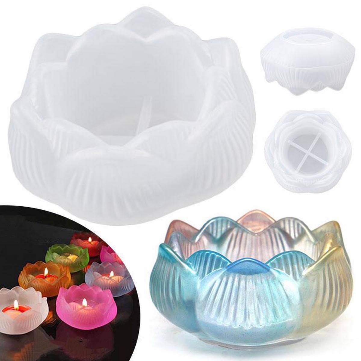 jags-mumbai Mould Silicone Mould Candle Holder Lotus OP SMCH02