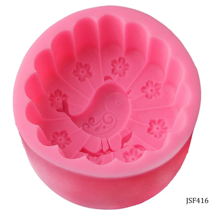 Silicone Mould circle bird JSF416