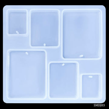 jags-mumbai Mould Silicone Mould Diy Jewelry Locket Pendant Rectangle SMDJ03