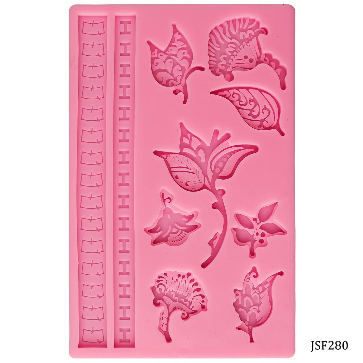 jags-mumbai Mould Silicone Mould Flower & Border JSF280