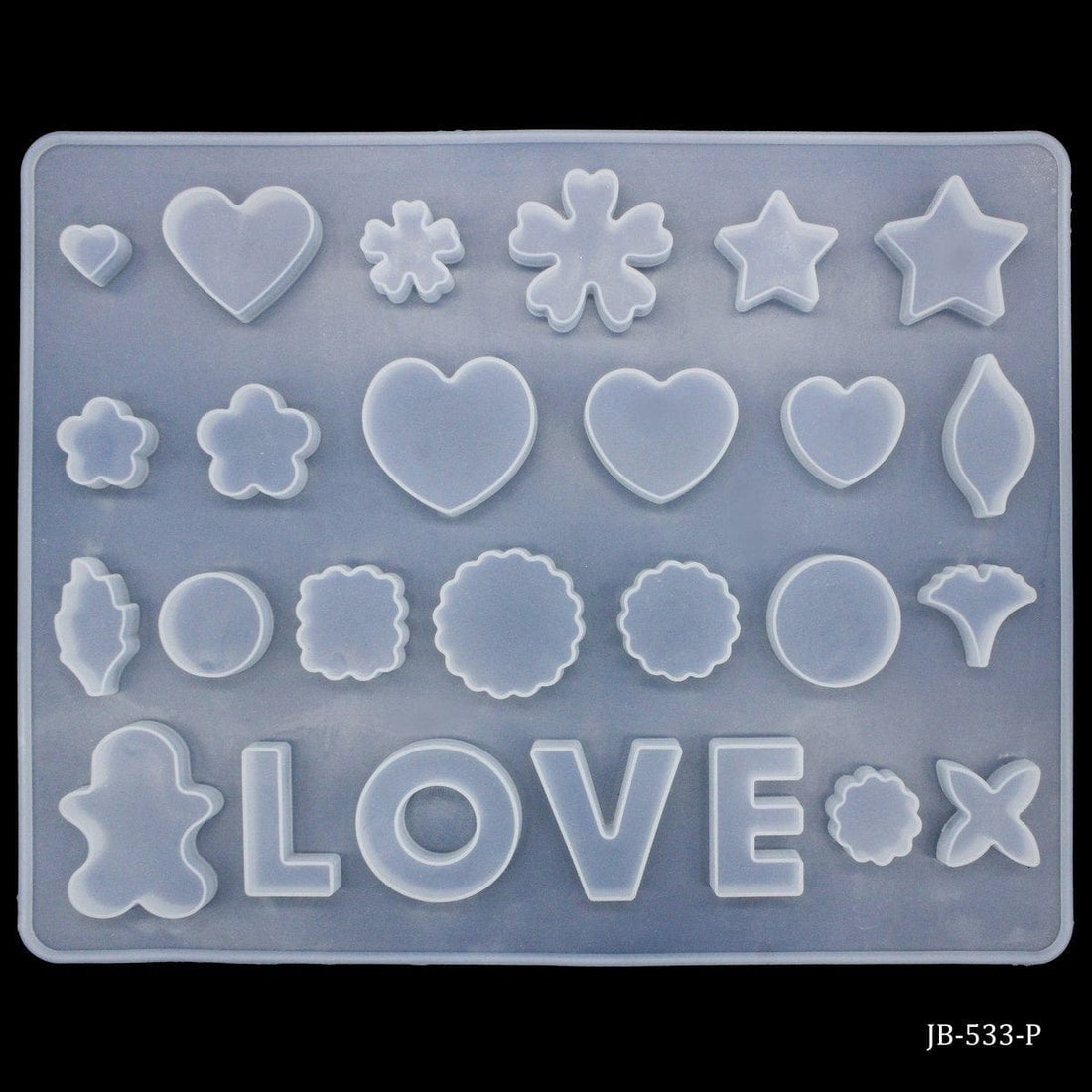 jags-mumbai Mould Silicone Mould Flower With Love JB-533-P