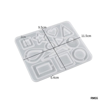 Silicone Mould for Resin  12 Earing 11.5*9.5Cm   Code  Rm55