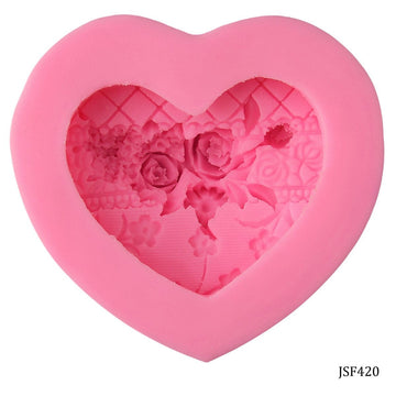 Silicone Mould Heart Pattern JSF420