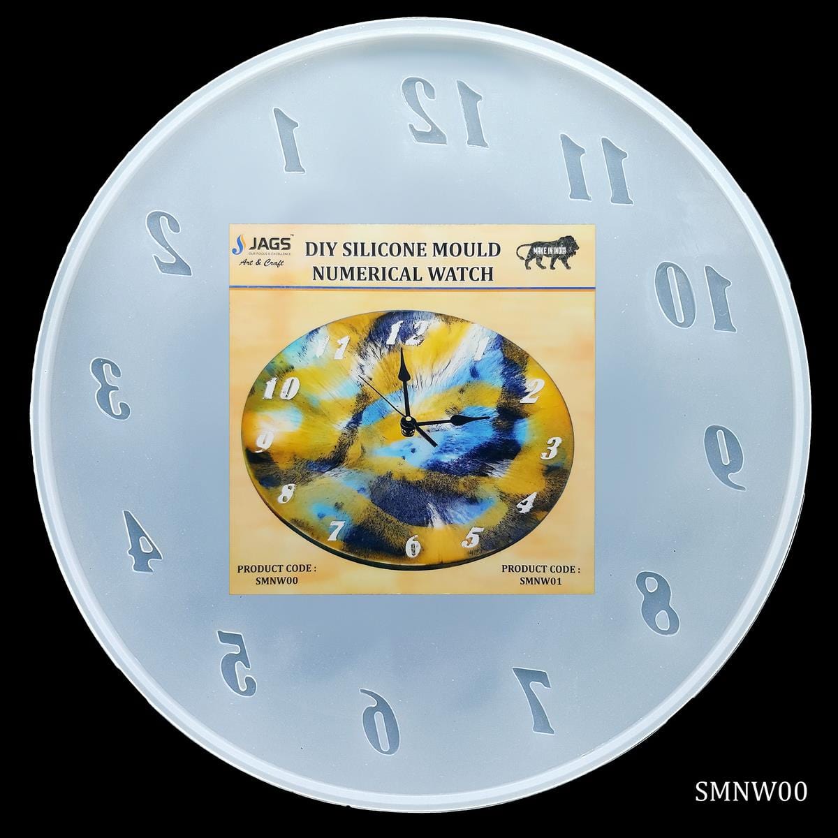 jags-mumbai Mould Silicone Mould Numerical Watch 10inch SMNW00