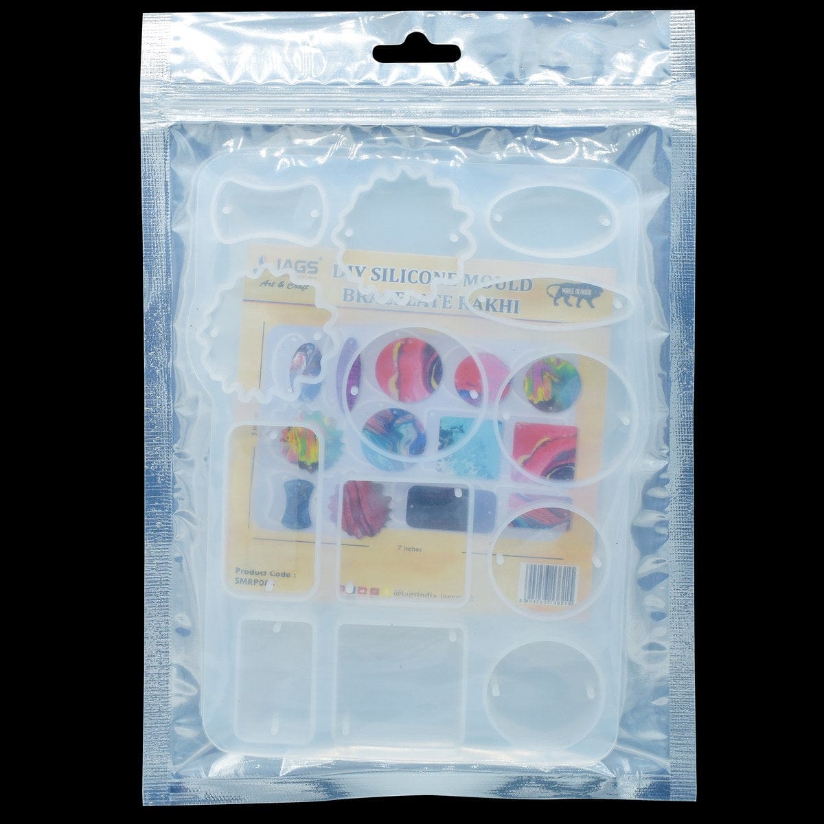 jags-mumbai Mould Silicone Mould Rakhi Bracelet 13D SMRP08 (clear edition)