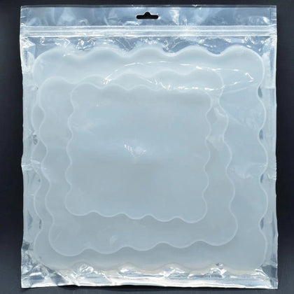 jags-mumbai Mould Silicone Mould Square Flower Design 3Pcs SMSF00