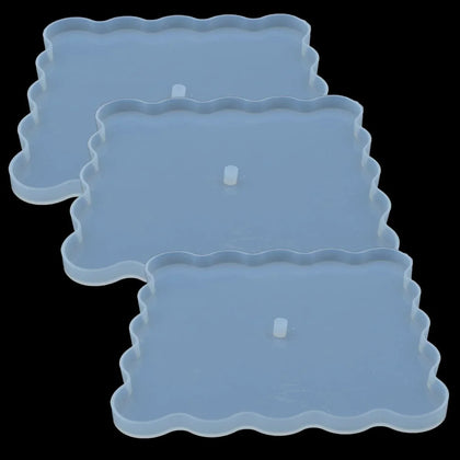 jags-mumbai Mould Silicone Mould Square Flower Design 3Pcs SMSF00