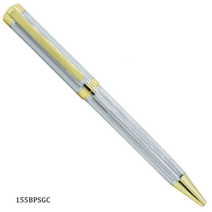 Silver Ball Pen With Gold Clip