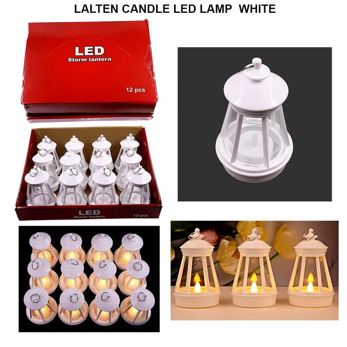 Single 1pc Lalten Candle Led Lamp White