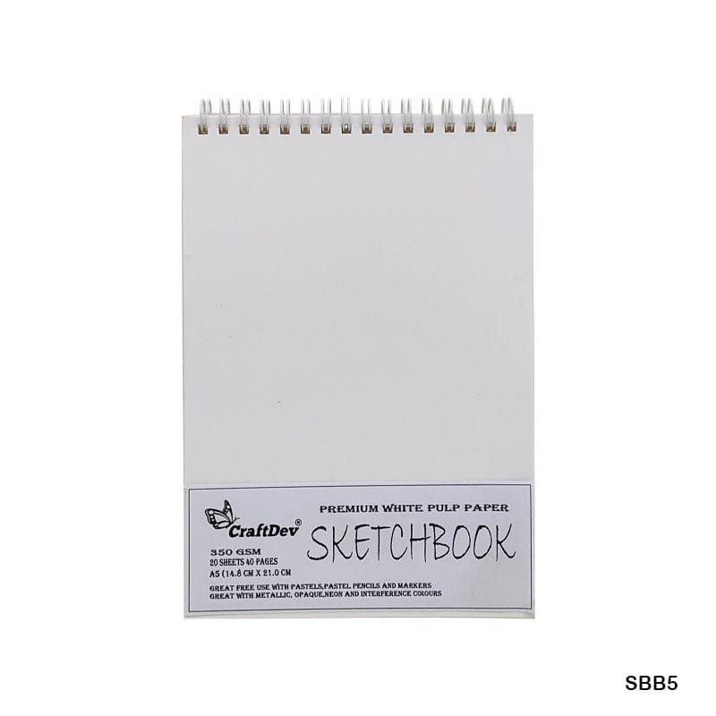 MG Traders Sketching Material Sketch Book Sbb5 White A5 Craftdev 20 Sheet