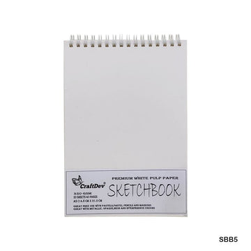 MG Traders Sketching Material Sketch Book Sbb5 White A5 Craftdev 20 Sheet