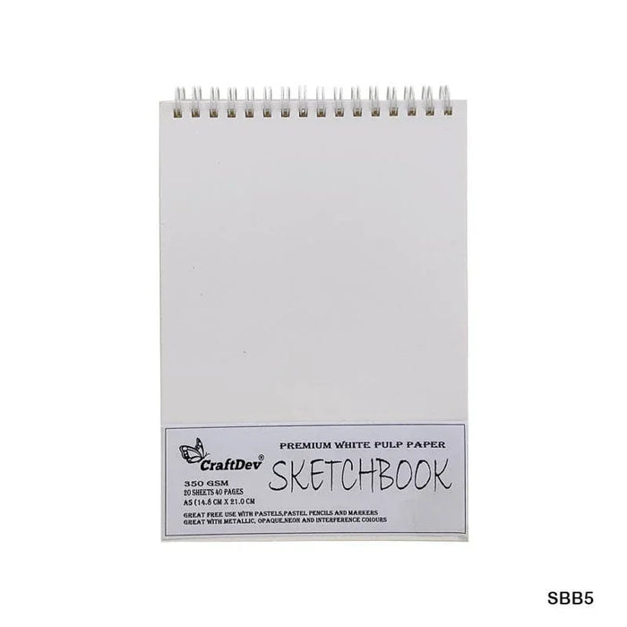 Sketch Book Sbb5 White A5 Craftdev 20 Sheet