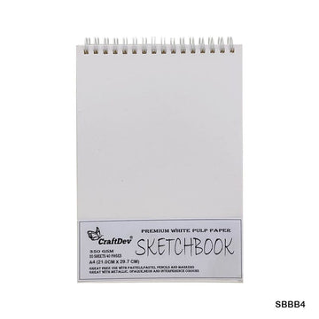 MG Traders Sketching Material Sketch Book Sbbb4 White A4 Craftdev 20 Sheet