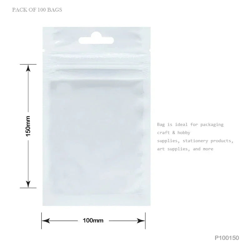 MG Traders Bag Small Business Packing Bags Pp Bag 100X150Mm 100Pcs