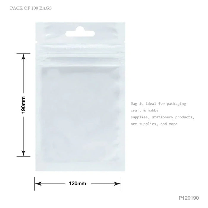 Clear PP Packing Bags for Small Business (120x190mm, Pack of 100 )