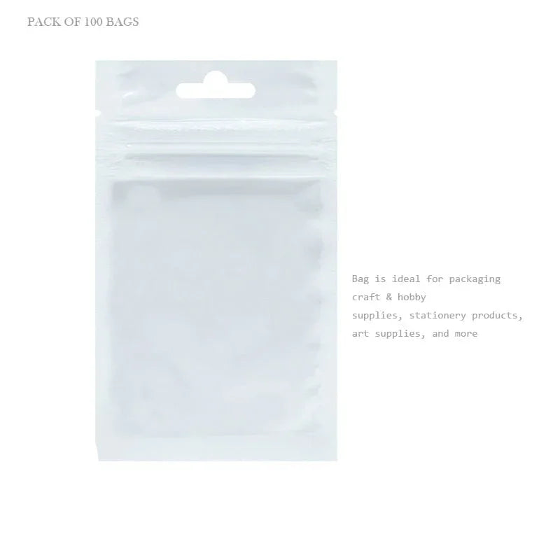 Clear Retail Display Bags with Hang Hole (160x180mm) - 100 Pack