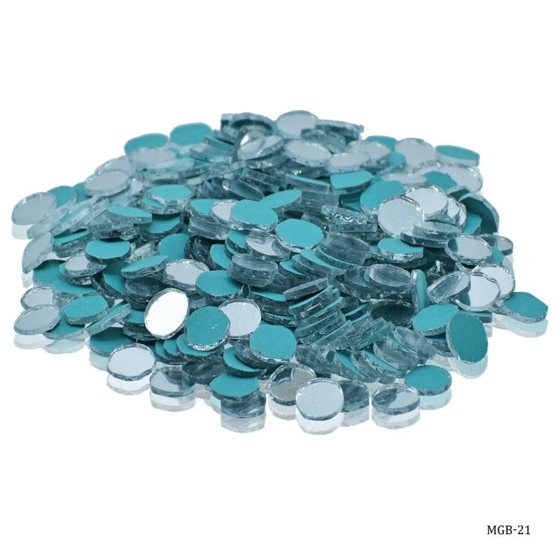 jags-mumbai Lippan Small Glass mirrors for Picchwai Craft & Lippan Craft- Approximately 25 Grams