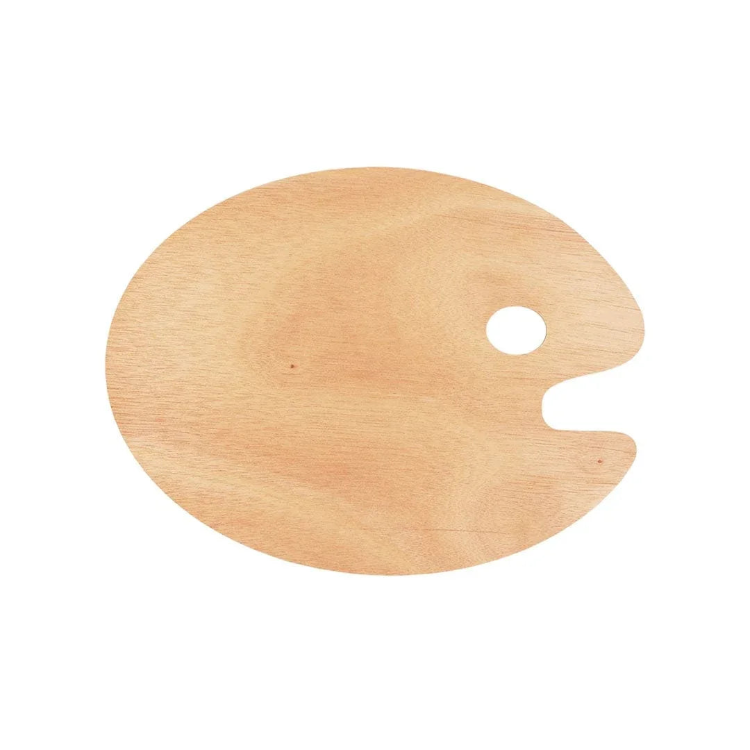 Ravrai Craft - Mumbai Branch paint tools Small Oval Wooden Painting Plate