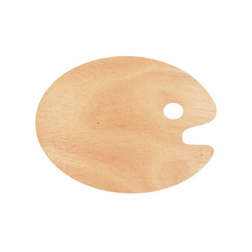Ravrai Craft - Mumbai Branch paint tools Small Oval Wooden Painting Plate