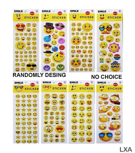 MG Traders Pack Stickers Lxa Smile Journaling Sticker (Lxa)  (Contain 1 Unit)