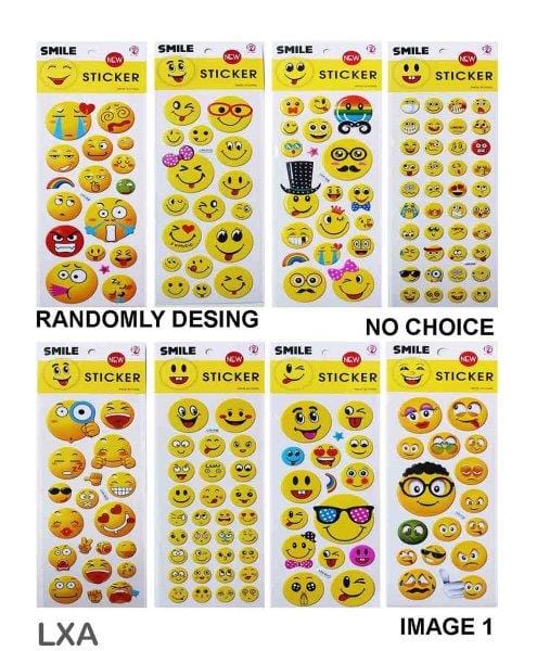 MG Traders Pack Stickers Lxa Smile Journaling Sticker (Lxa)  (Contain 1 Unit)