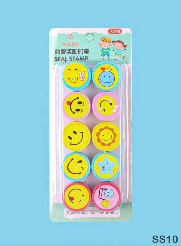 Smile Stamp 10Pc Cc (Ss10)  (Contain 1 Unit) Teacher's Stamp & Appreciation stamp