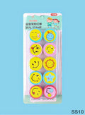 MG Traders Self Inking Stamps Smile Stamp 10Pc Cc (Ss10)  (Pack of 3)