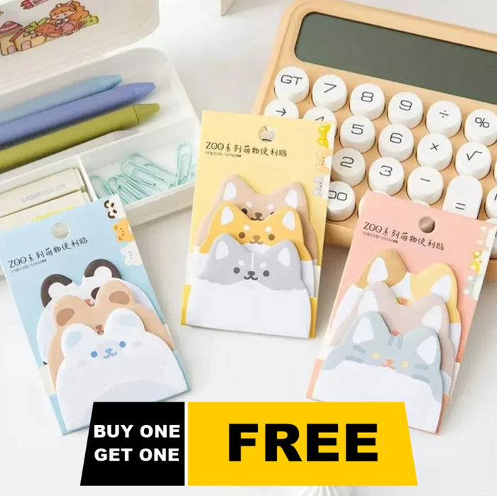 (Buy 1 Get 1 Free) Cute Sticky Notes, Korean Designed Post Sticks of Pastel Colours