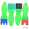 jags-mumbai Brush Sponge Brush Set 4pcs Shapes