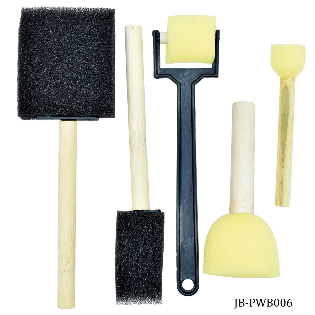 jags-mumbai Sponge Brush Items Sponge Brush Set 5pcs Shapes JB-PWB006