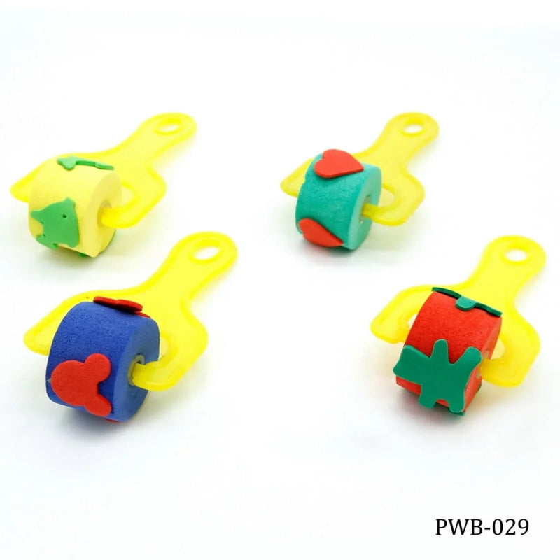 jags-mumbai Brush Sponge Brush Set With Roller 4pcs